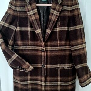 Lauren Ralph Lauren Lambswool Plaid Blazer